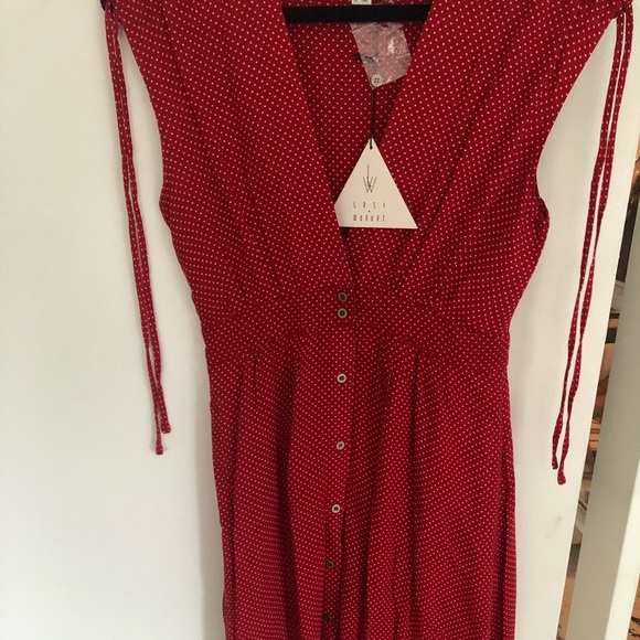 NWT Retro style lost + wander red midi dress. - Picture 4 of 9